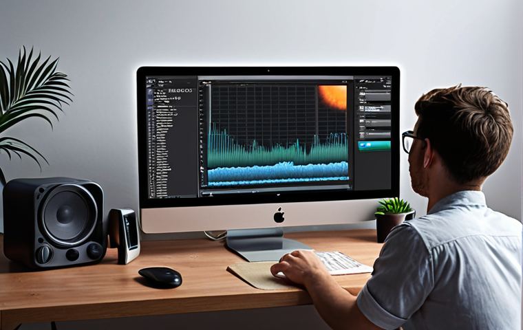 **A person working from home with white noise playing in the background, creating a focused workspace with a timer.**